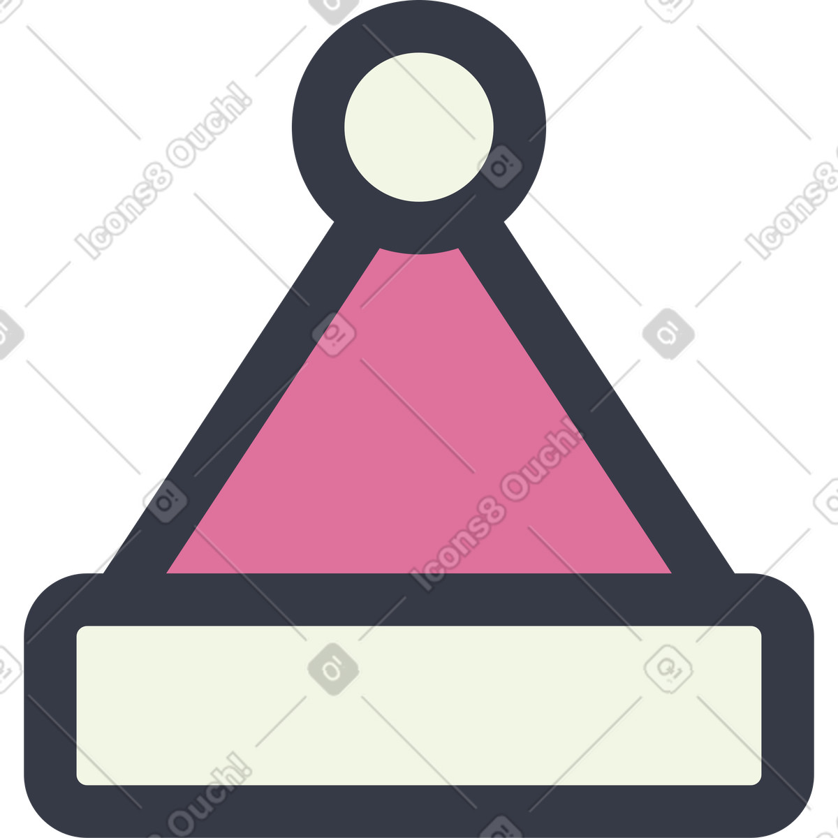 Ilustração de Gorro do papai noel em no estilo Abstract para baixar em PNG, SVG