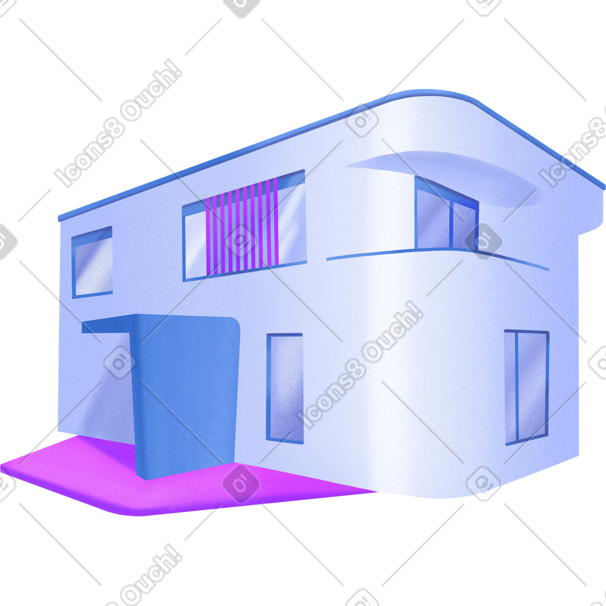 Иллюстрация Modern minimalist house в стиле Smart — скачать в форматах PNG, SVG