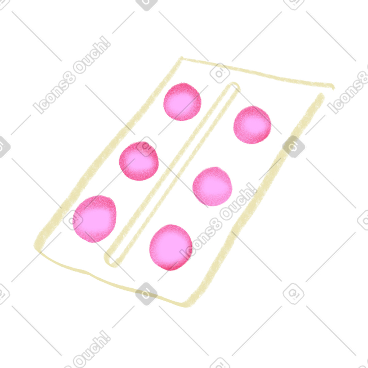 下载 Bonny 风格的 泡罩包装中的药丸 插画，支持 PNG、SVG 格式