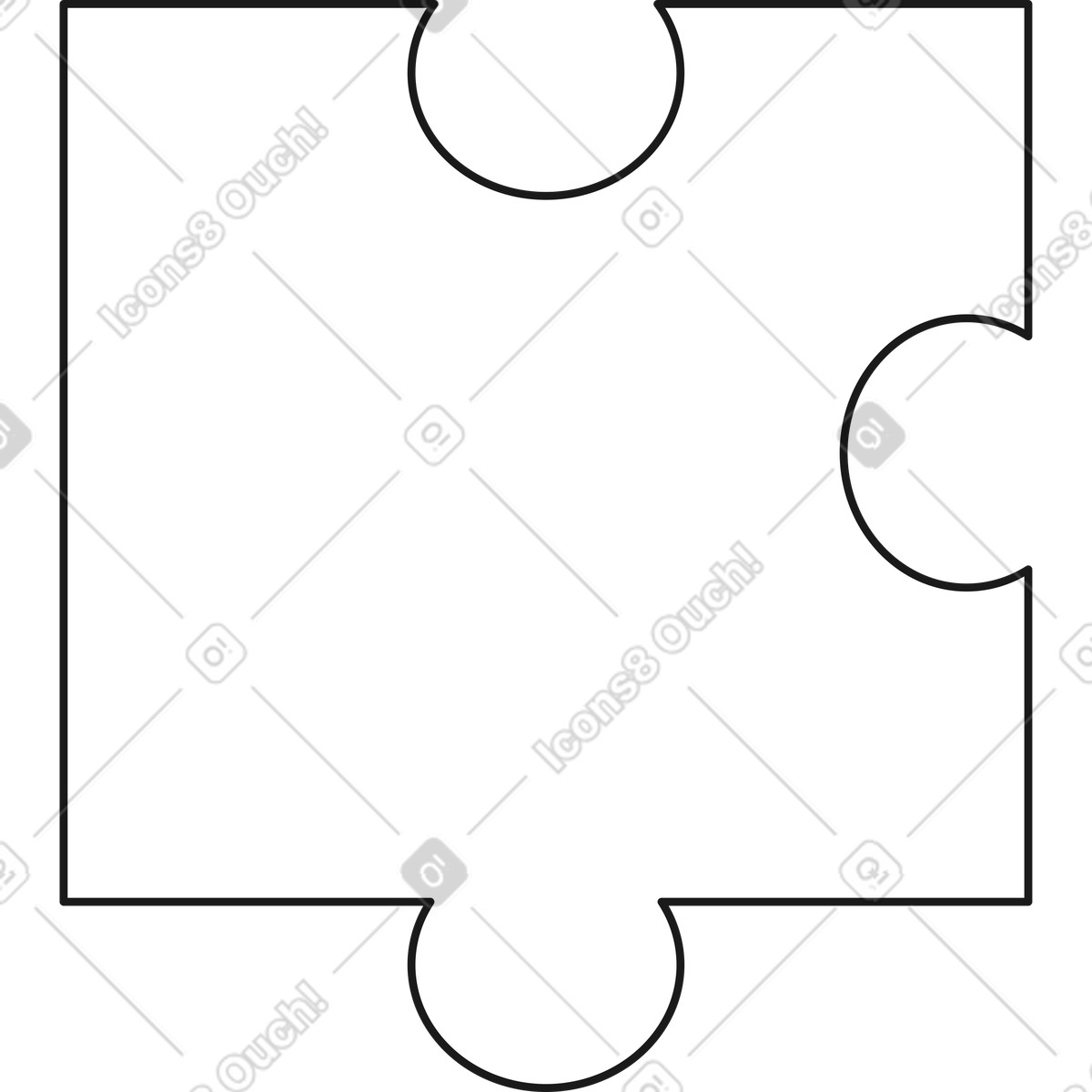 Illustration Puzzle blanc dans le style Taxi à télécharger aux formats PNG, SVG