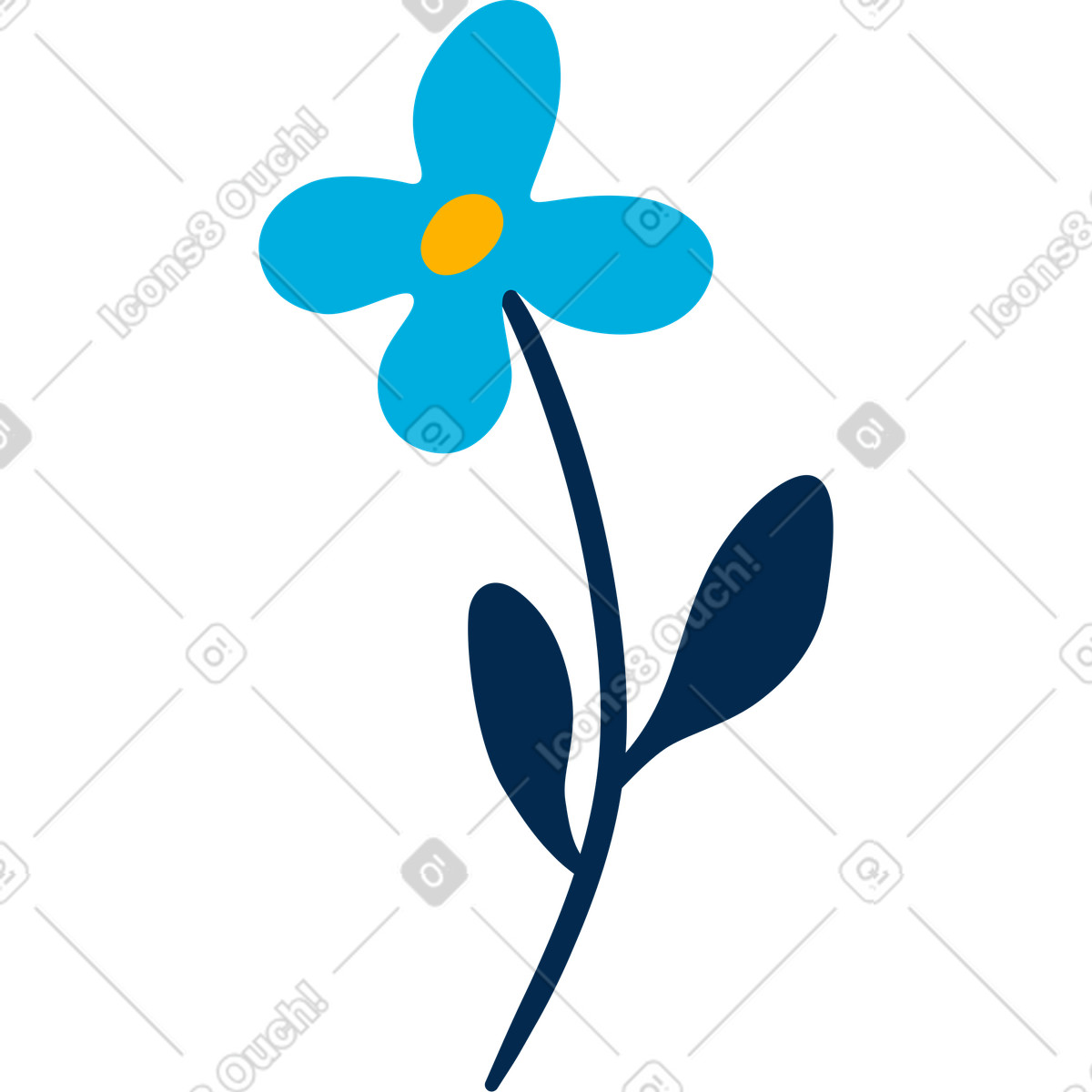 Flame スタイルの 花 のイラストをPNG、SVG形式でダウンロード
