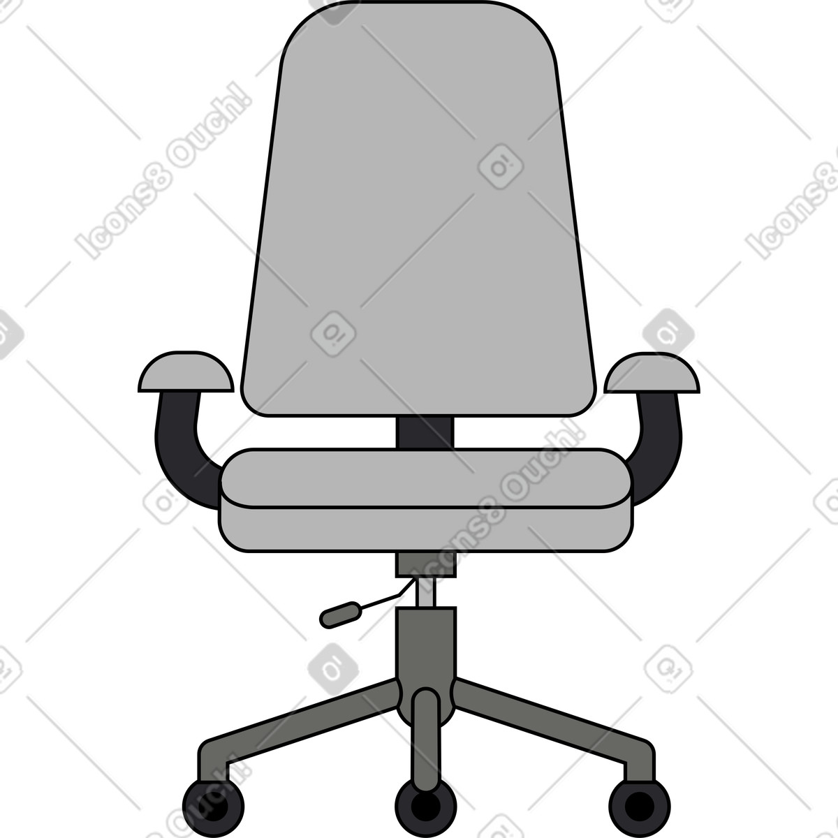 Illustration Chaise de bureau dans le style Kindy à télécharger aux formats PNG, SVG