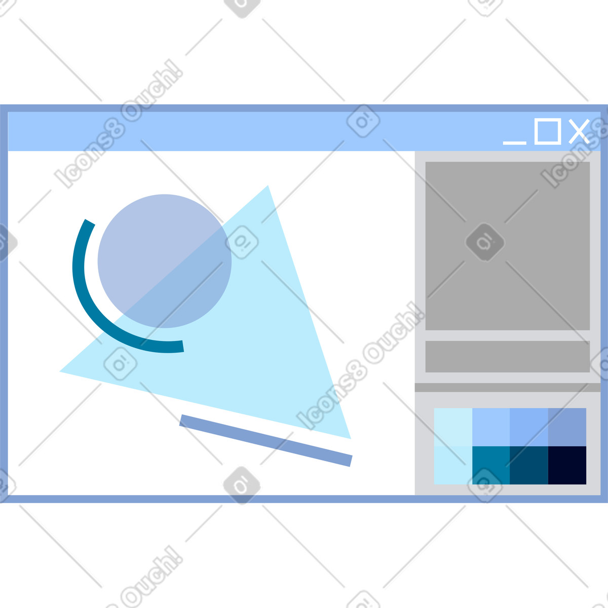 Illustration Conception graphique dans le style Lagom à télécharger aux formats PNG, SVG