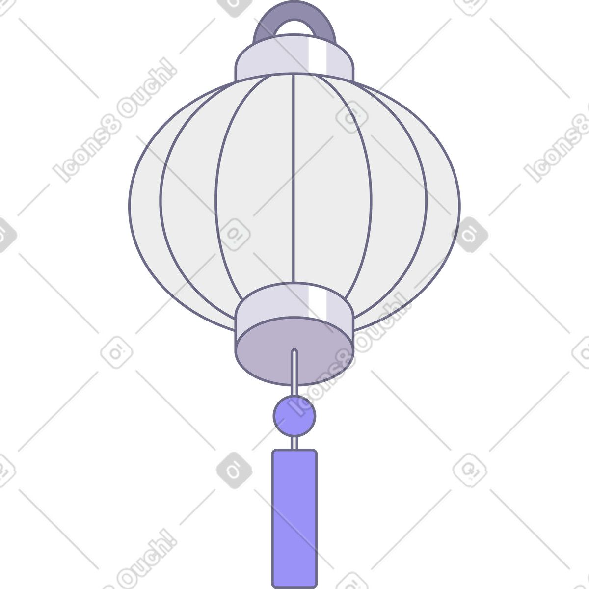 Ilustración Linterna china blanca en estilo Modul a descargar en PNG y SVG