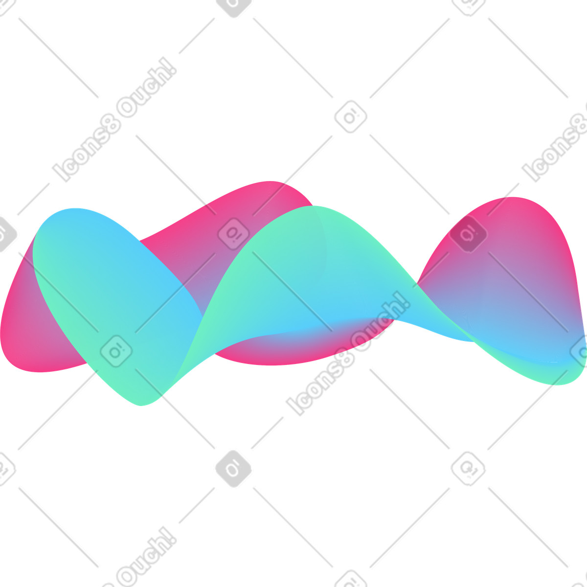 Ilustración Neon abstract waves en estilo Forms a descargar en PNG y SVG