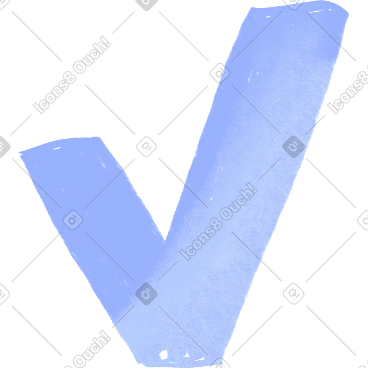 Illustration Big blue checkmark dans le style Quirky à télécharger aux formats PNG, SVG