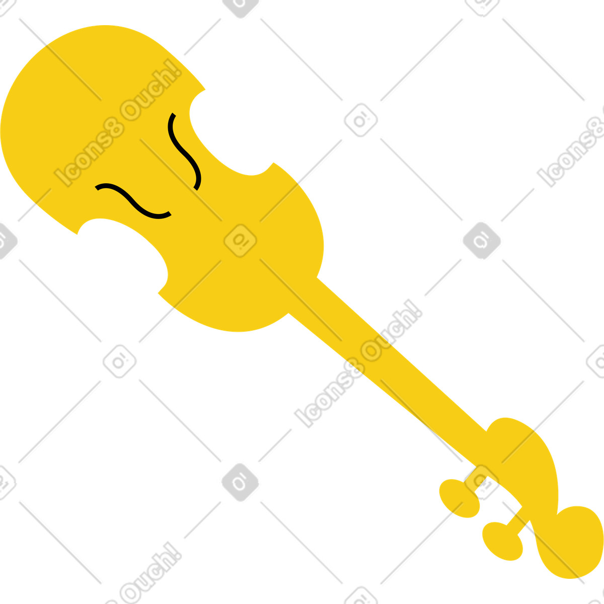 Violine-Illustration im Warp-Stil als Download in PNG, SVG