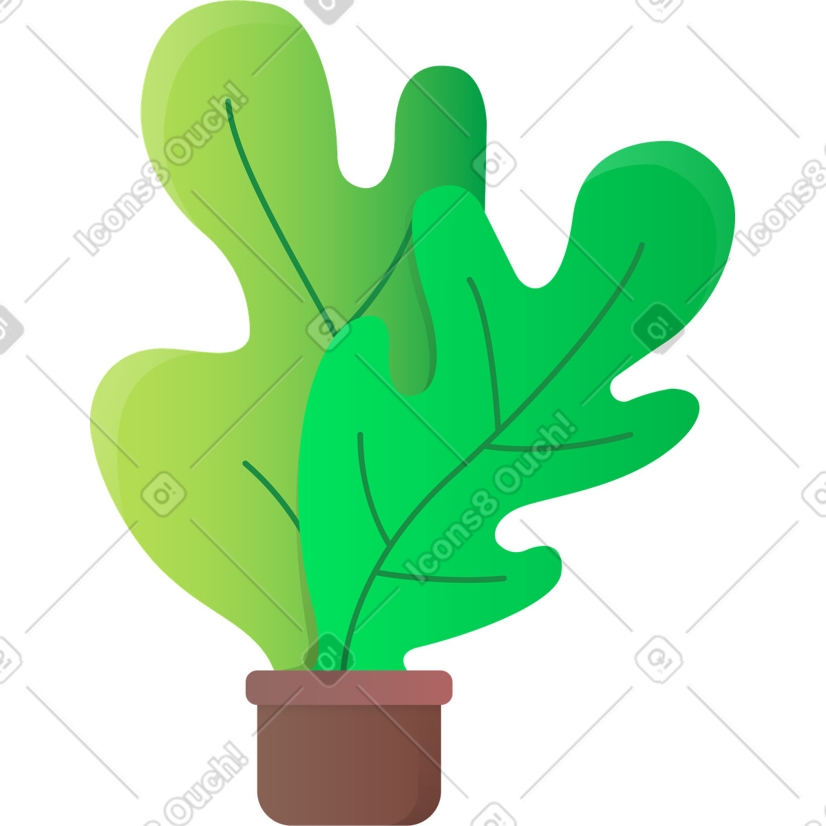 Ilustración Plant in pot en estilo Hugo a descargar en PNG y SVG