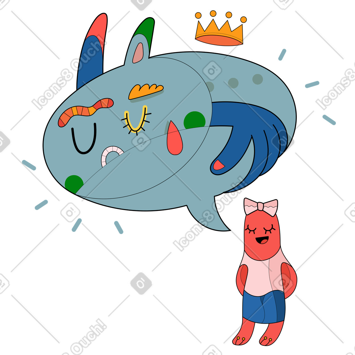 Surr 스타일의 상상력 일러스트레이션 PNG, SVG 다운로드