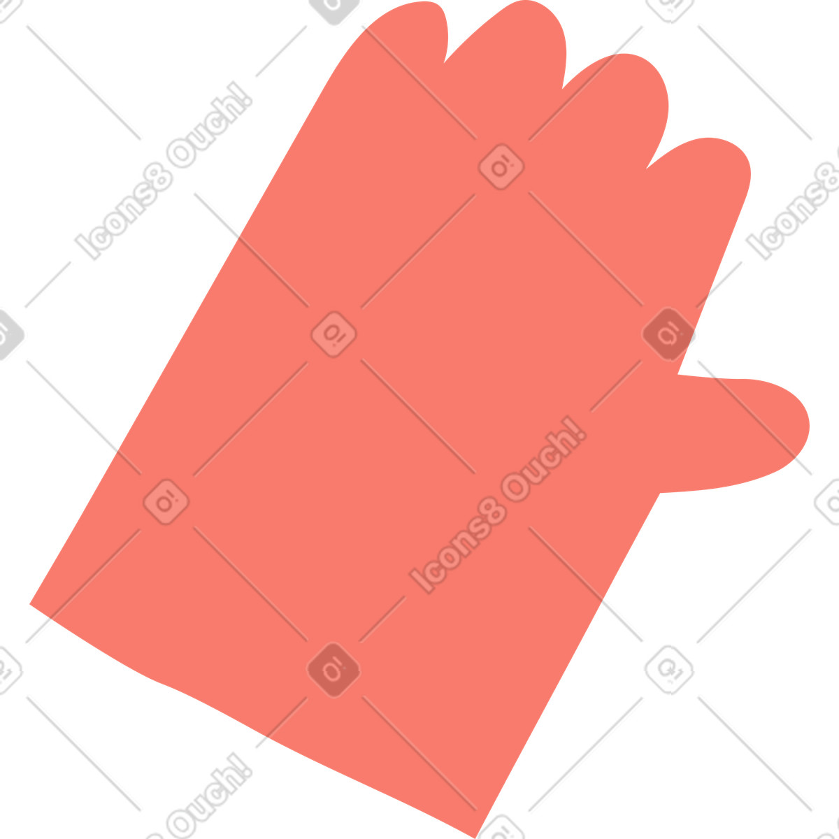 Иллюстрация Hand shape symbolizing touch gesture or stop в стиле Bold People — скачать в форматах PNG, SVG