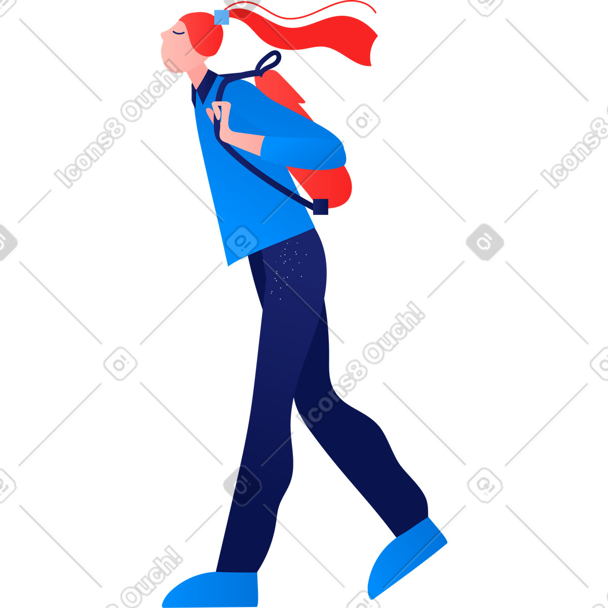 Student illustration clipart vector graphics in PNG and SVG