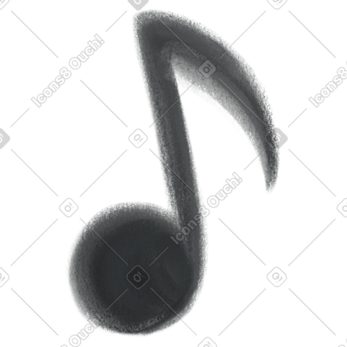 Mushy スタイルの Musical note のイラストをPNG、SVG形式でダウンロード