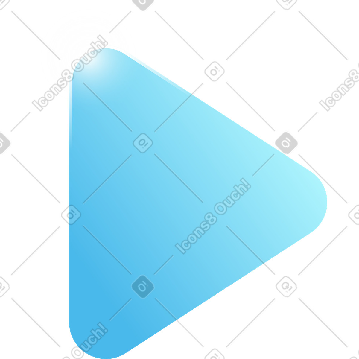 Play icon illustration in Quantum style download in PNG, SVG