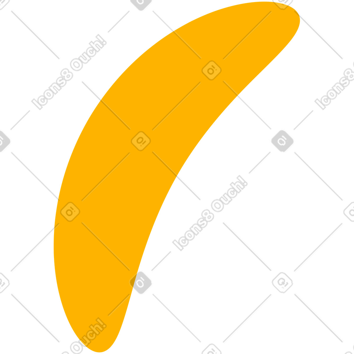 Banana illustration in Flame style download in PNG, SVG