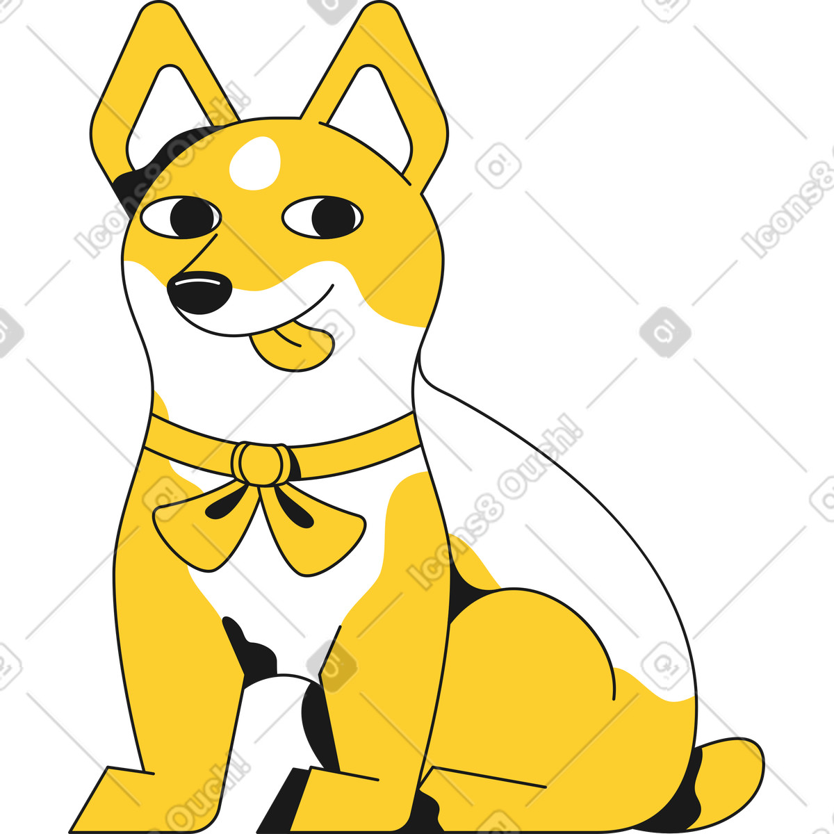 下载 Taxi 风格的 狗 插画，支持 PNG、SVG 格式