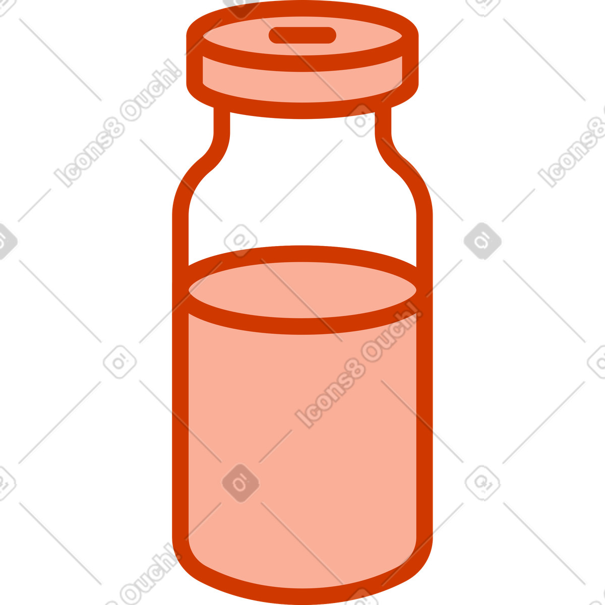 Medizinflasche-Illustration im Natty-Stil als Download in PNG, SVG