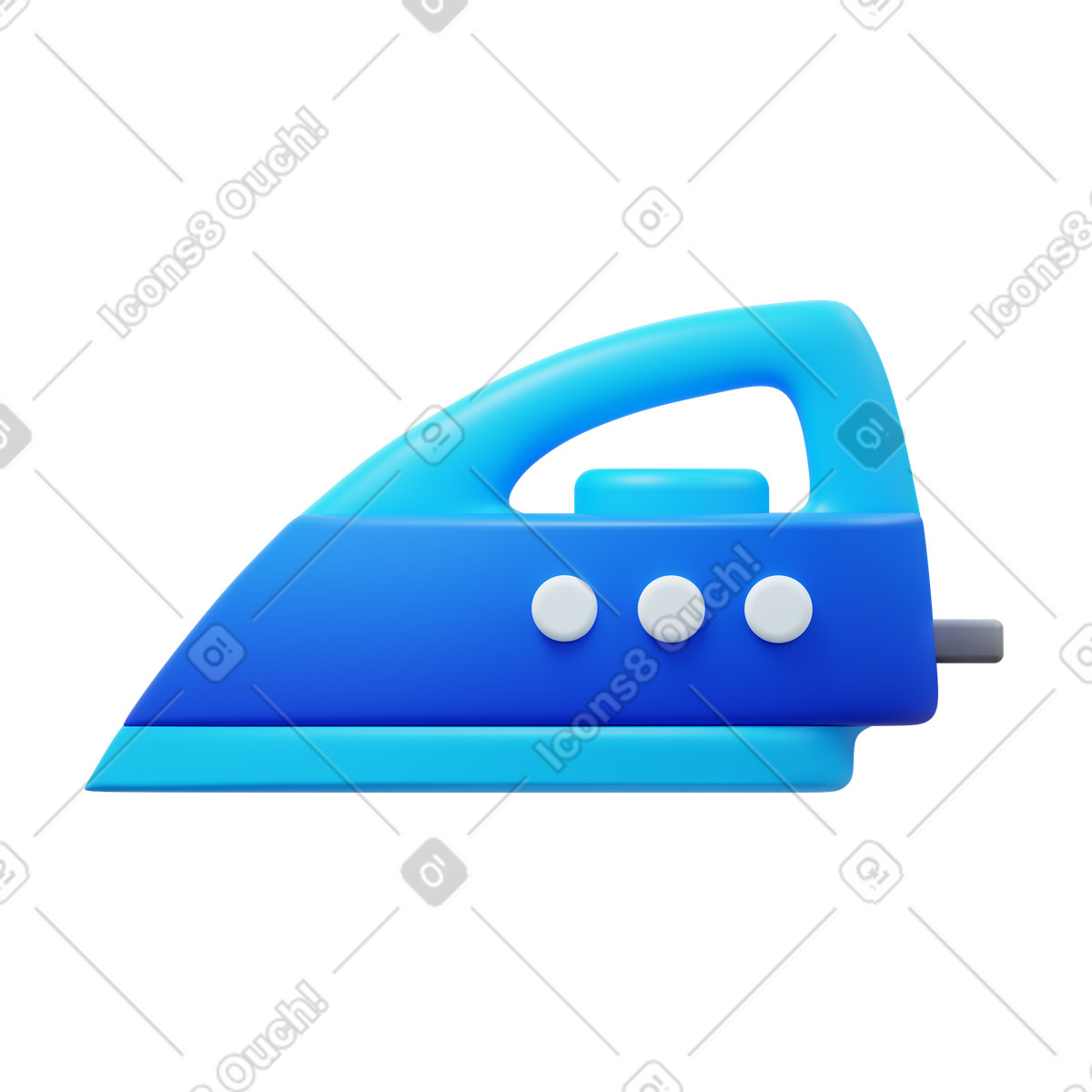 3D Fluency スタイルの Iron のイラストをPNG、SVG形式でダウンロード