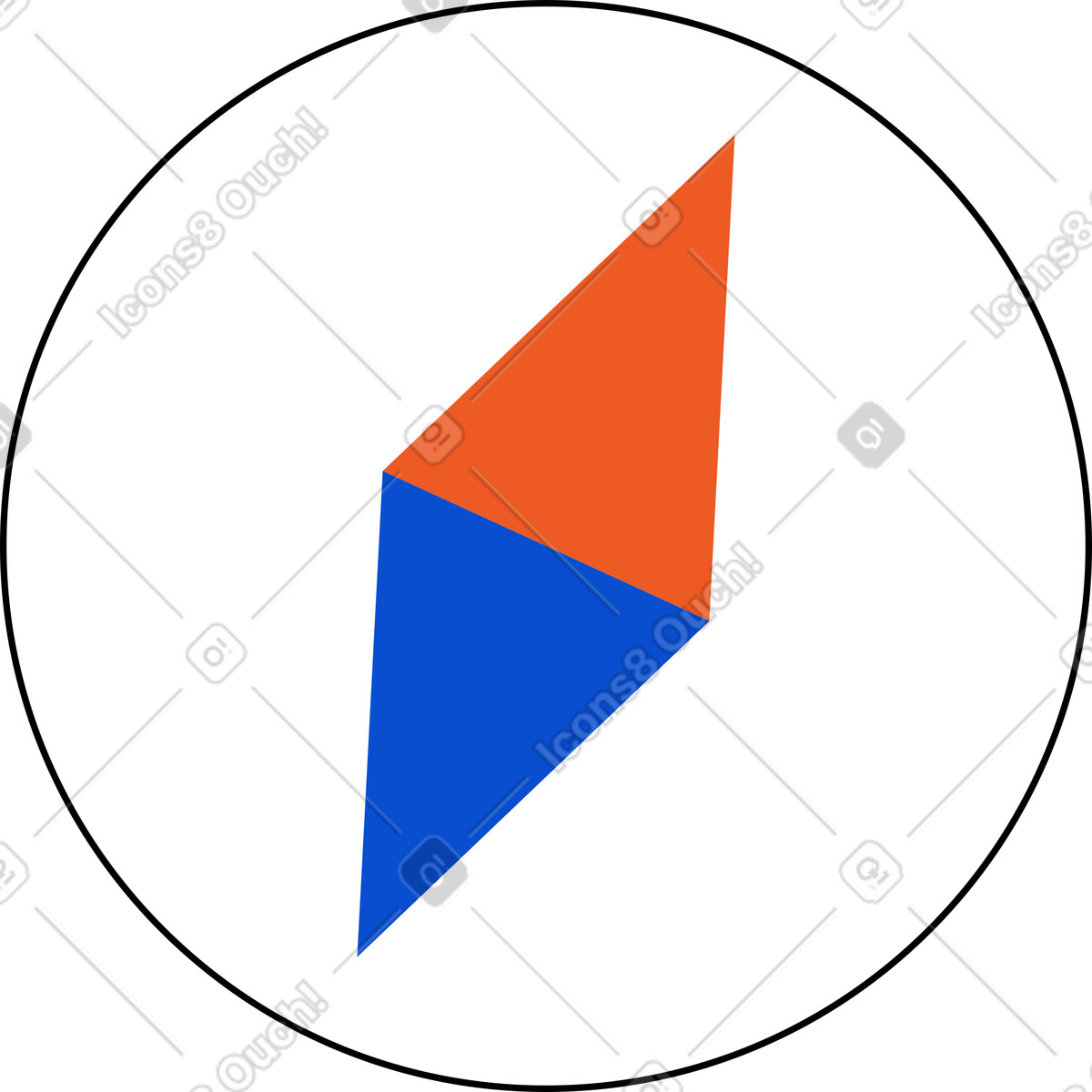 Bussola illustrazione in stile Tiny scarica in PNG, SVG
