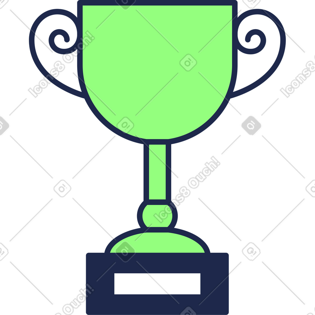 Illustration Vainqueur de la coupe dans le style Outline à télécharger aux formats PNG, SVG