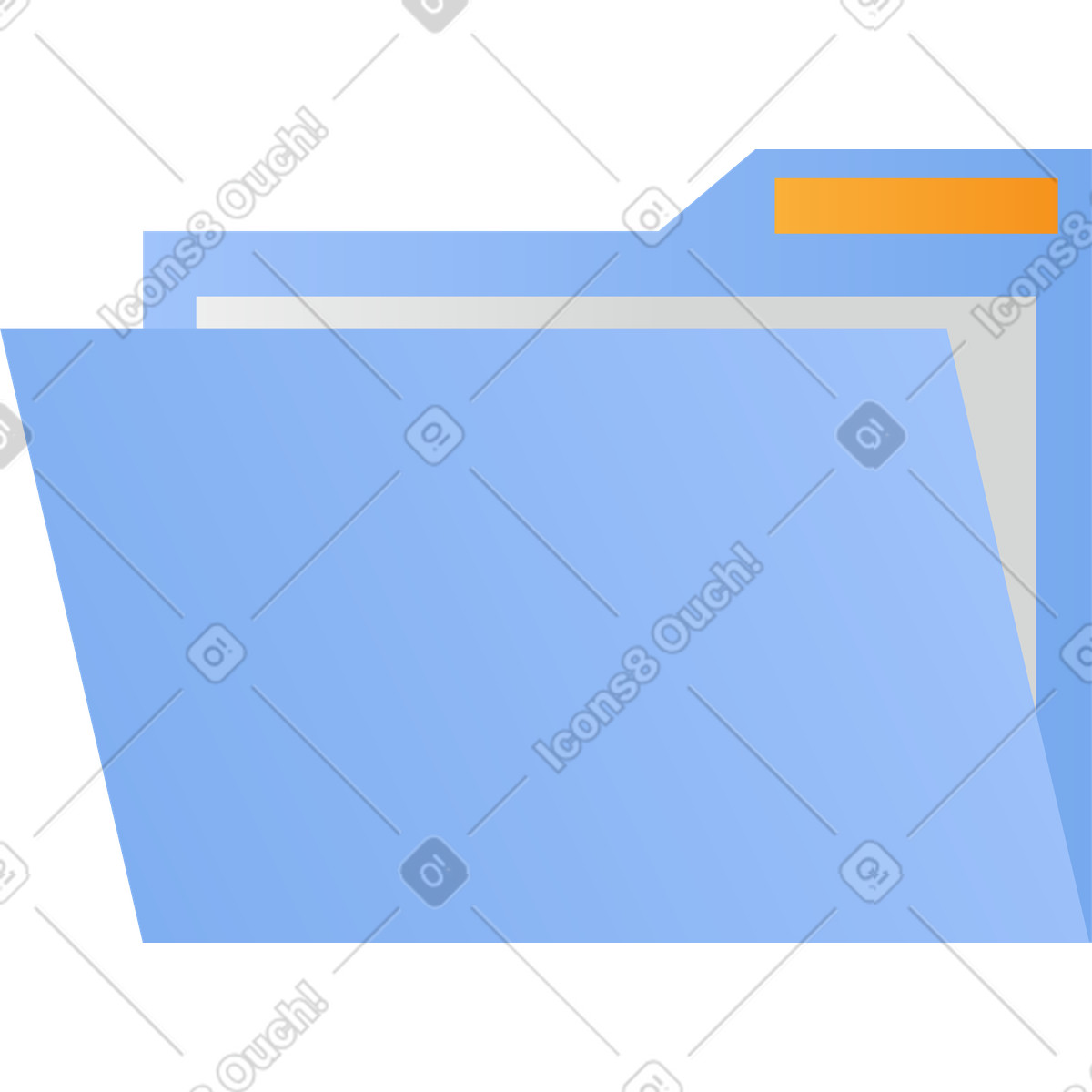Ilustração de Pasta em no estilo Clip para baixar em PNG, SVG