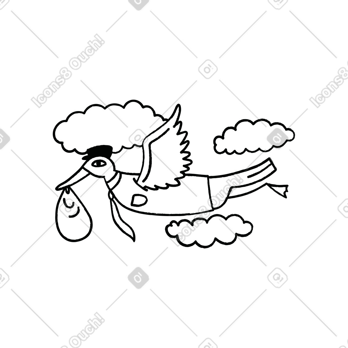Bestellung abgeschlossen-Illustration im Cole-Stil als Download in PNG, SVG