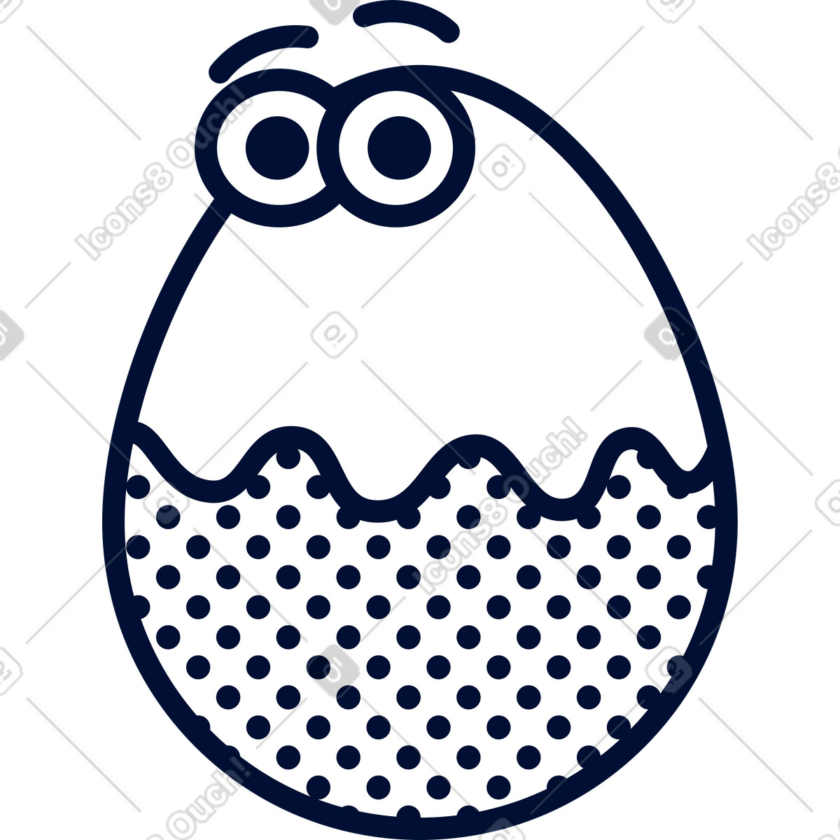 Egg character illustration in Blink style download in PNG, SVG