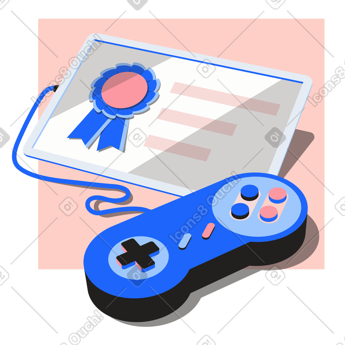 Gamification del processo educativo illustrazione in stile Editorial scarica in PNG, SVG