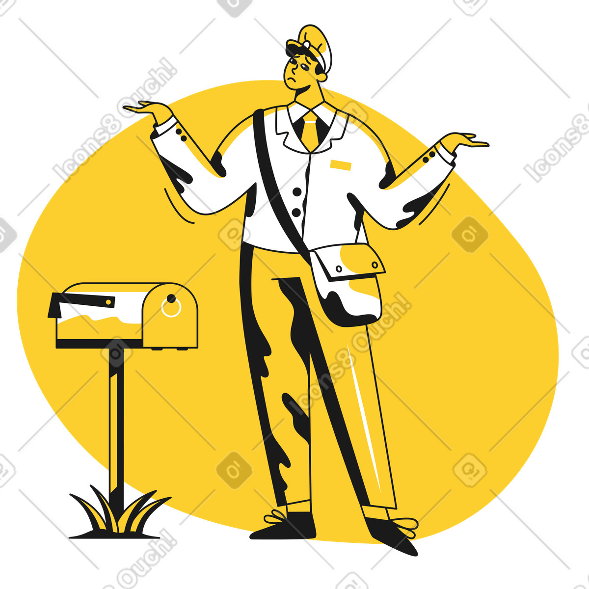 No messages illustration in PNG, SVG