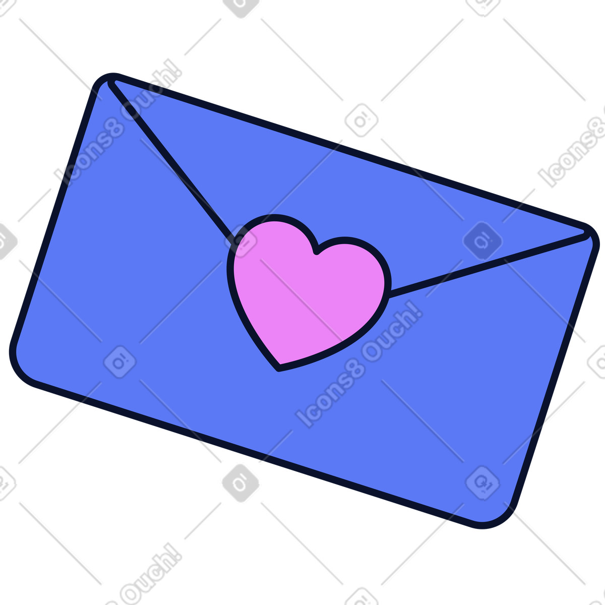 Busta illustrazione in stile Flexy scarica in PNG, SVG