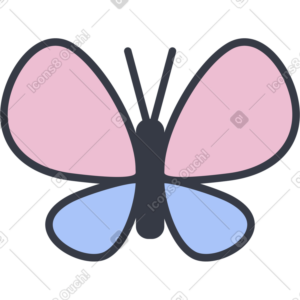 La farfalla illustrazione in stile Abstract scarica in PNG, SVG