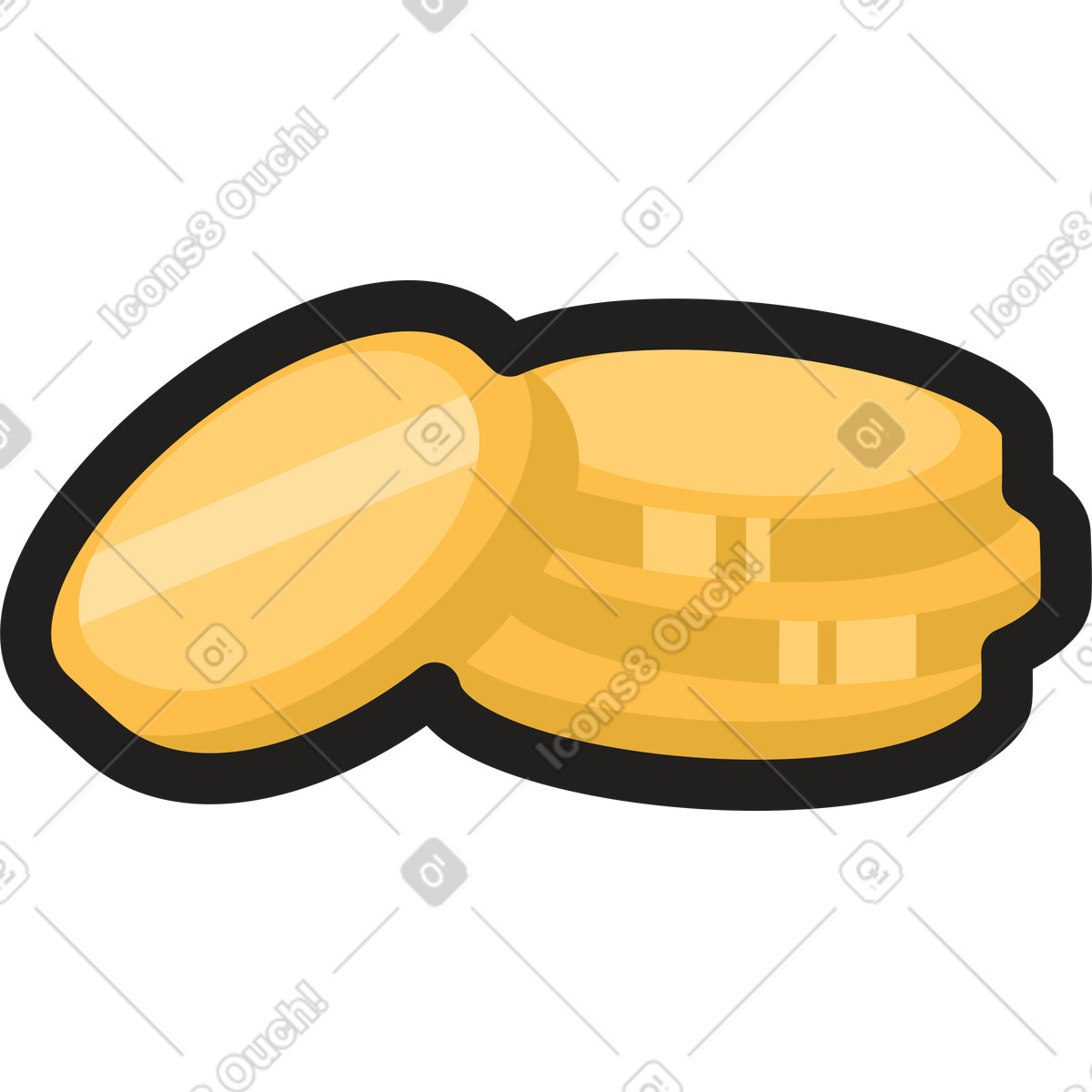 Ilustración Monedas en estilo Clipart a descargar en PNG y SVG