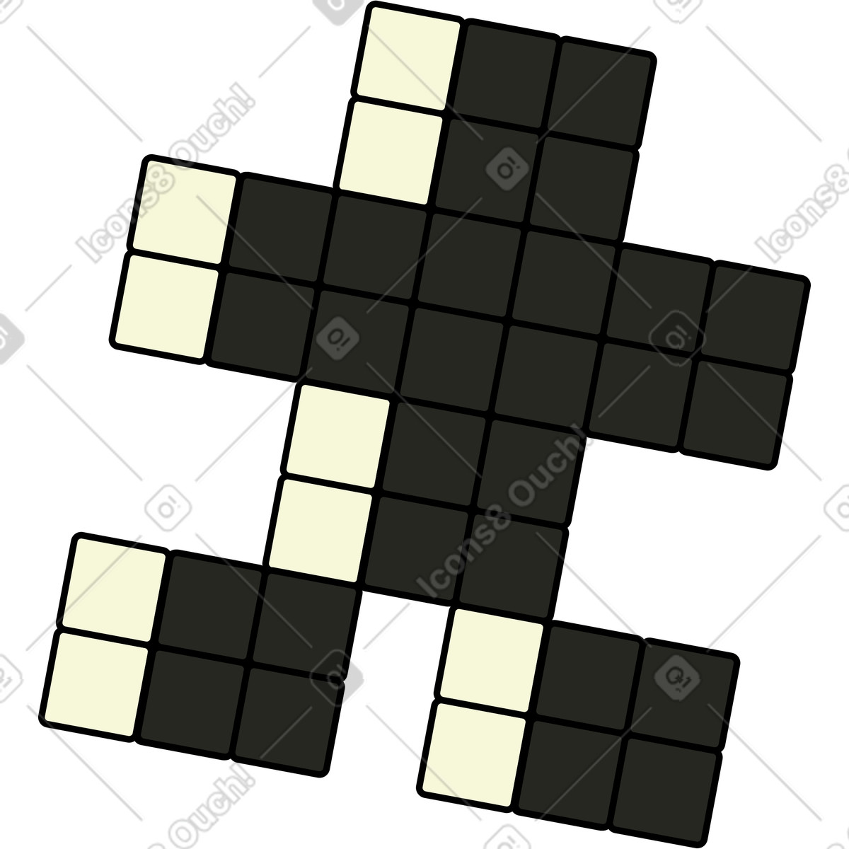 Auto-tetris-Illustration im Retro-Stil als Download in PNG, SVG