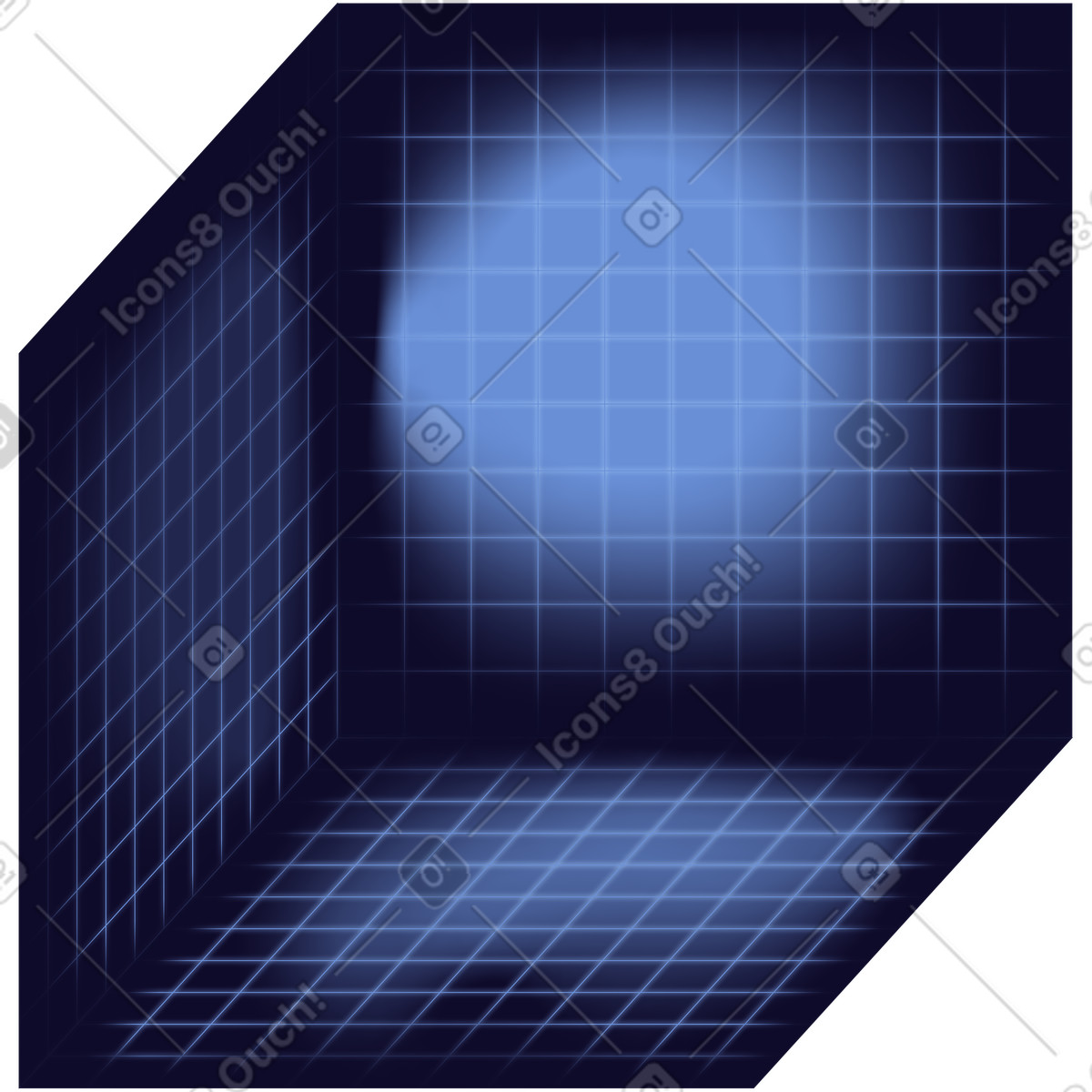 Isometric room illustration in Dimension style download in PNG, SVG