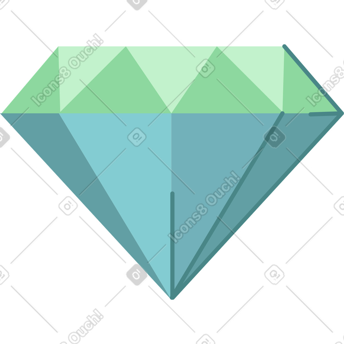 Diamante illustrazione in stile Pale scarica in PNG, SVG