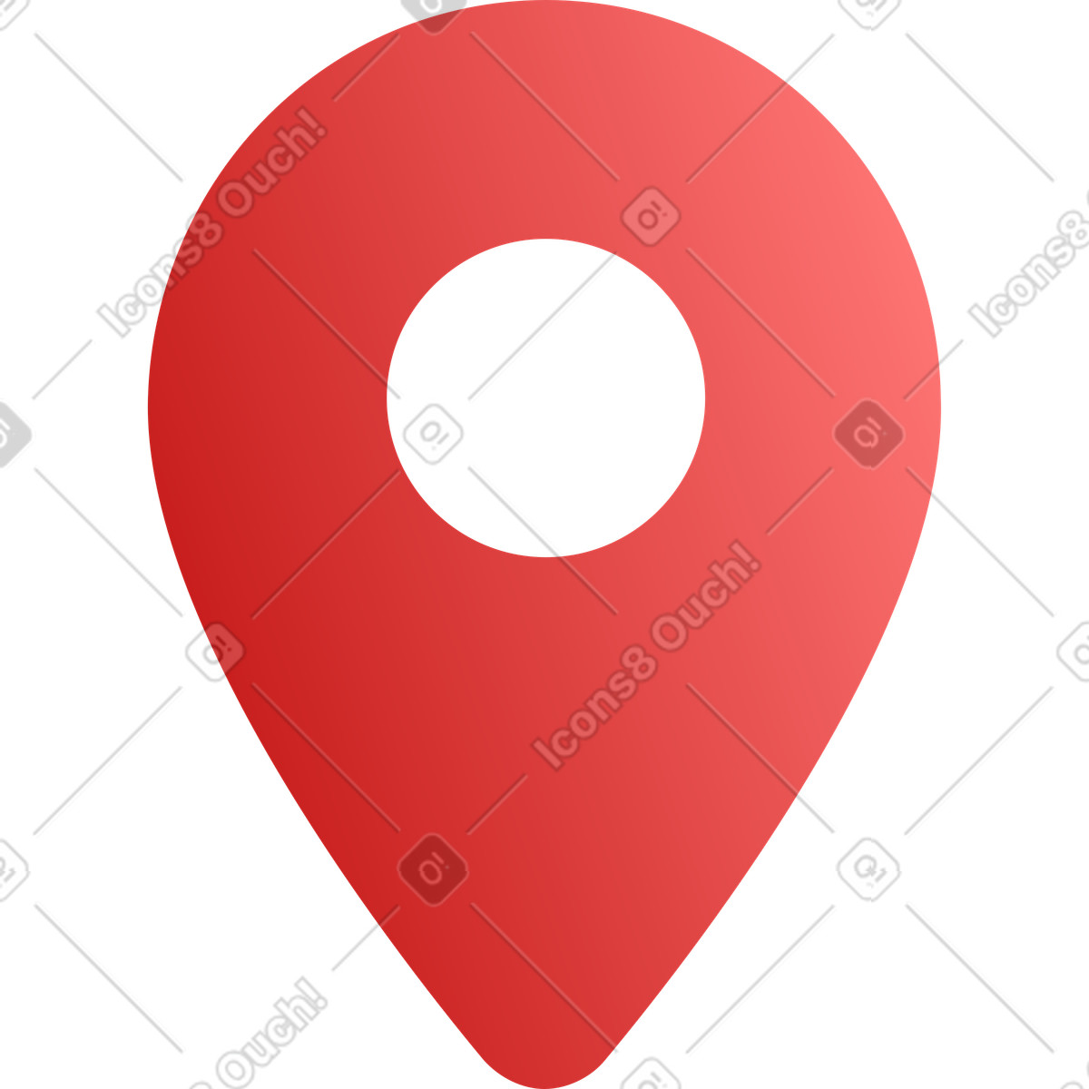 Icona della posizione illustrazione in stile Silky scarica in PNG, SVG