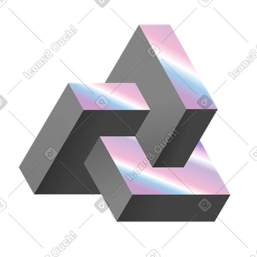 Structure géométrique futuriste, paradoxe visuel pour un concept de marque PNG, SVG