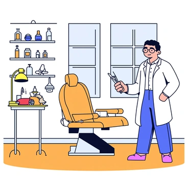 An illustration of a historical dental practice with old-fashioned tools and techniques