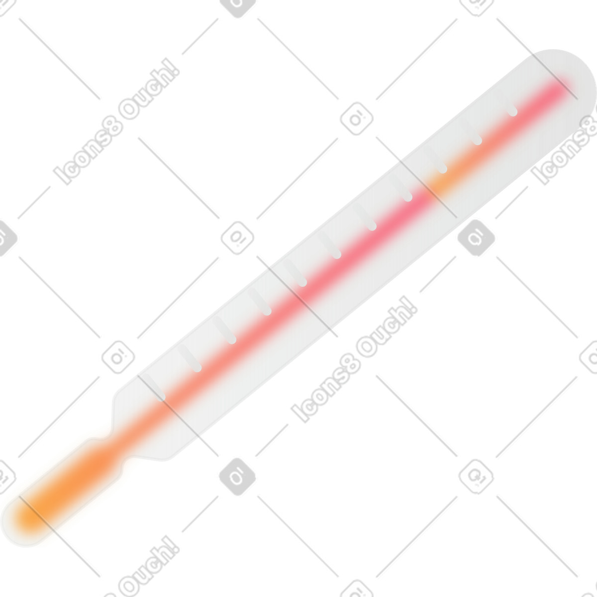 Glass thermometer illustration in Morphis style download in PNG, SVG