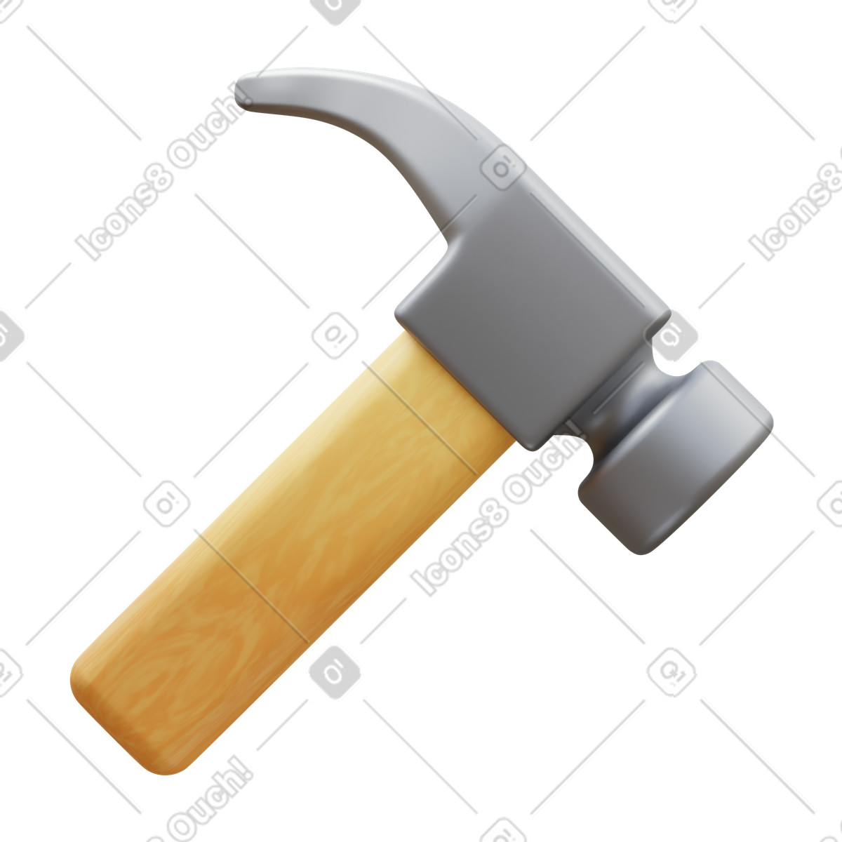 Hammer illustration in PNG, SVG