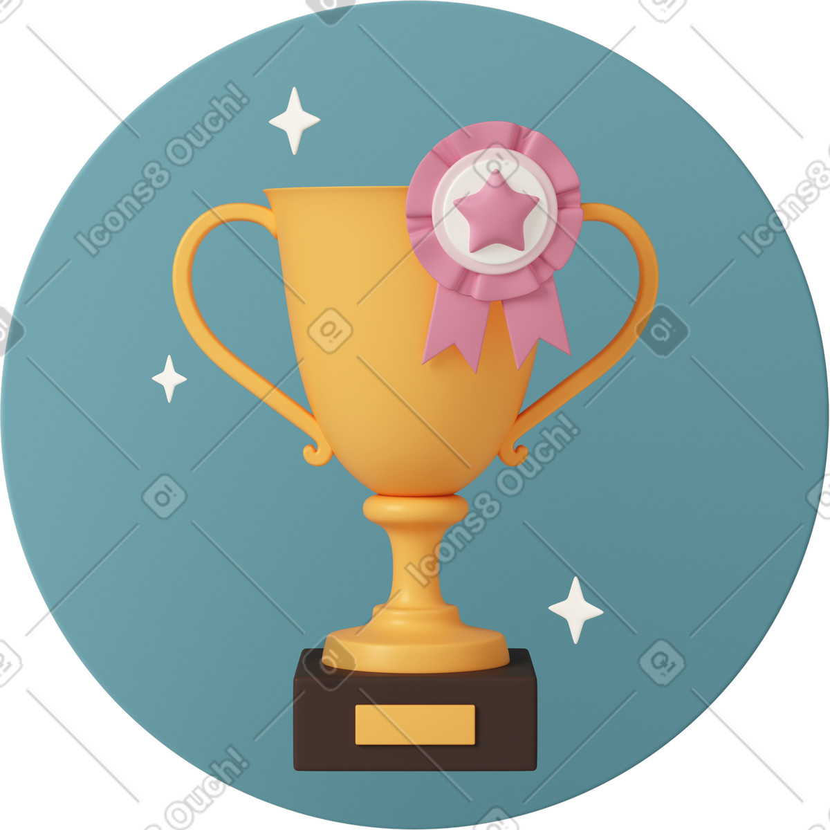 Иллюстрация Trophy cup в стиле 3D Casual life — скачать в форматах PNG, SVG