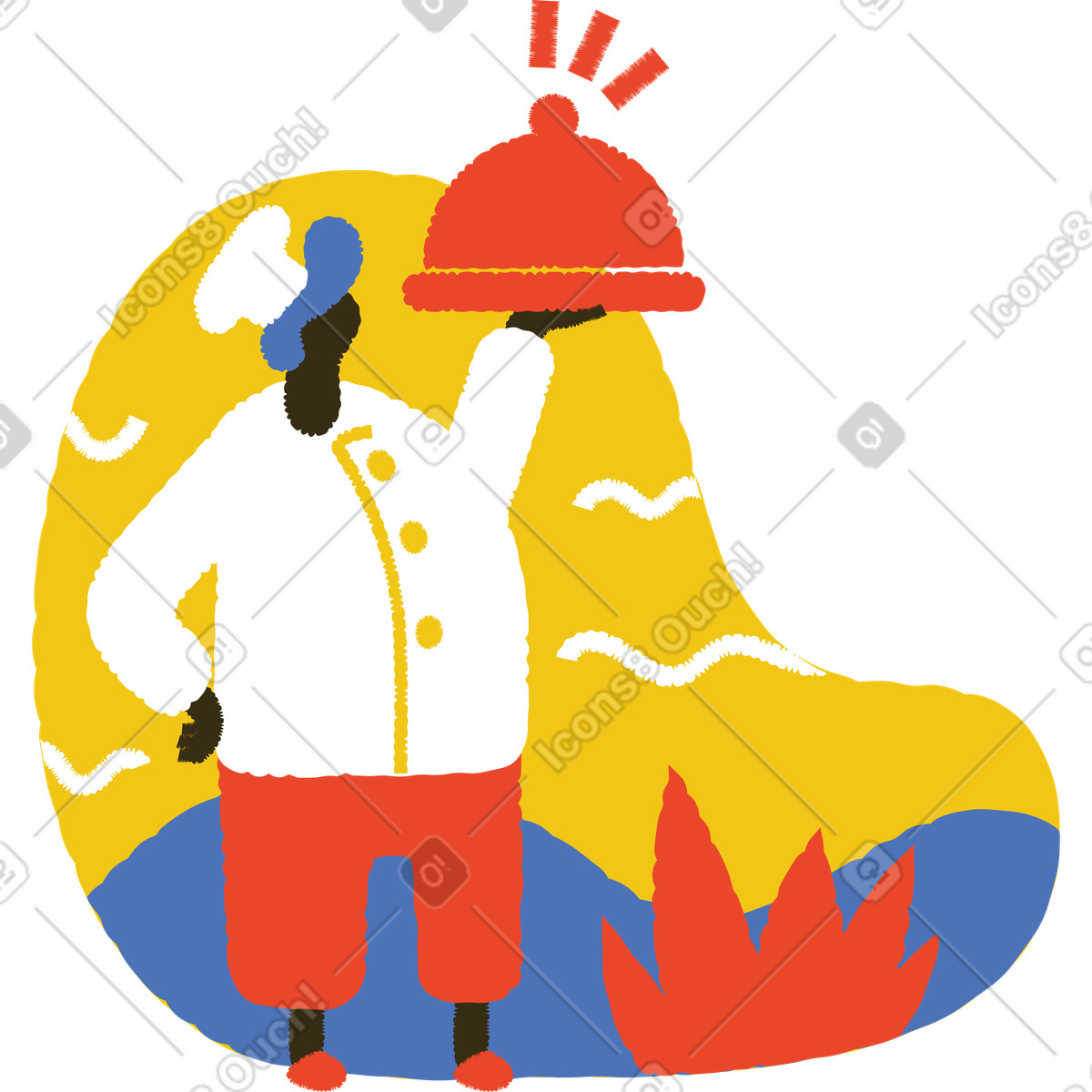 Ilustração de Encomenda completa em no estilo Bermuda para baixar em PNG, SVG