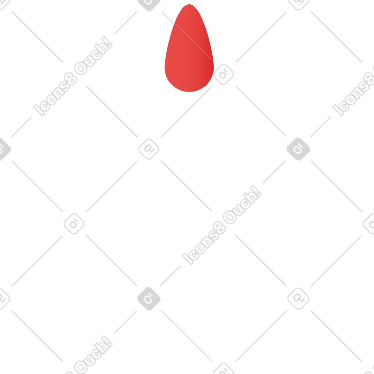 Illustration Bougie blanche dans le style Clip à télécharger aux formats PNG, SVG