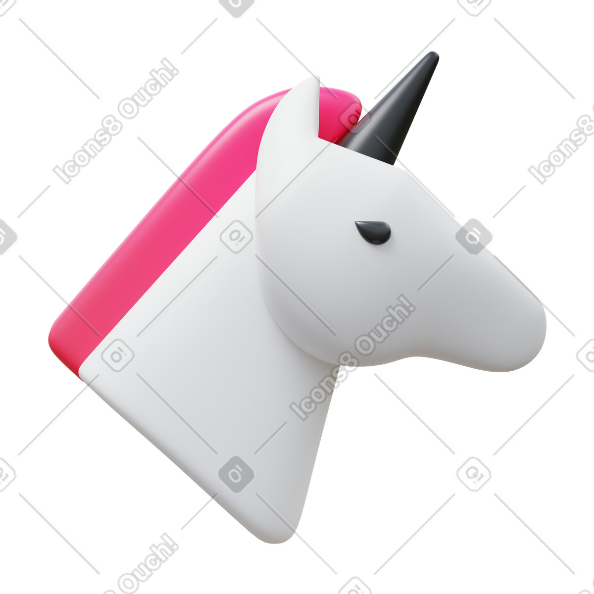3D Fluency スタイルの Unicorn のイラストをPNG、SVG形式でダウンロード