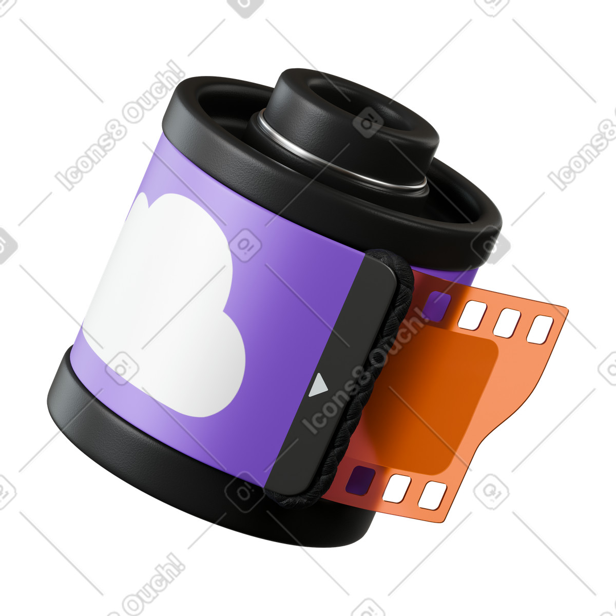 Film roll animierte Illustration im 3D Stickle-Stil als Download in GIF, Lottie (JSON), AE