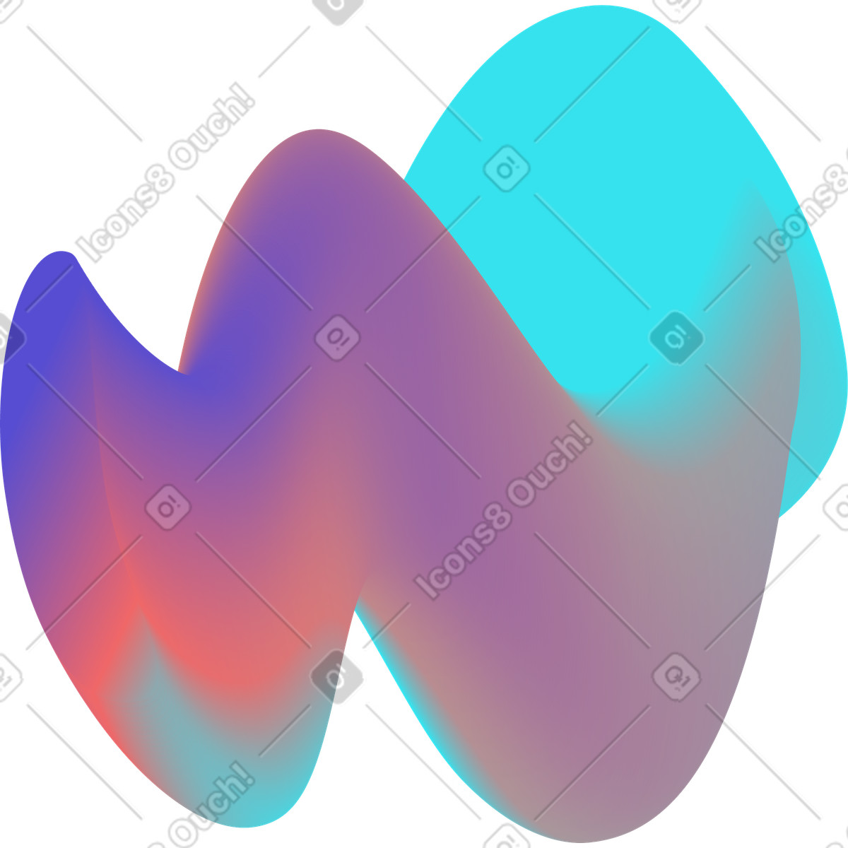 Illustration Colorful spot dans le style Forms à télécharger aux formats PNG, SVG