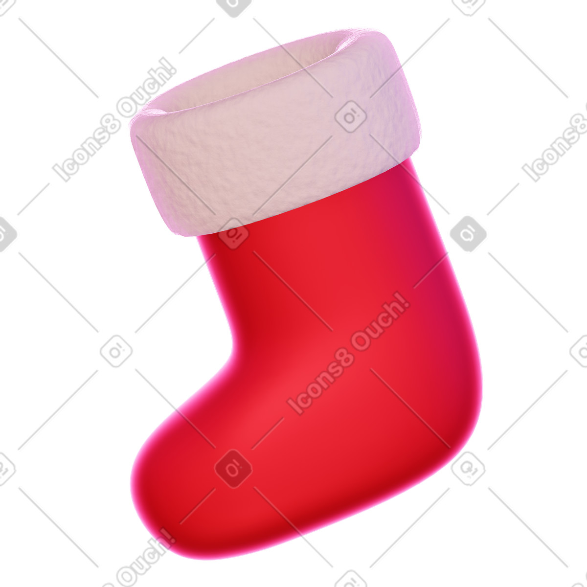 Illustration Bas de noël dans le style 3D Holidays à télécharger aux formats PNG, SVG