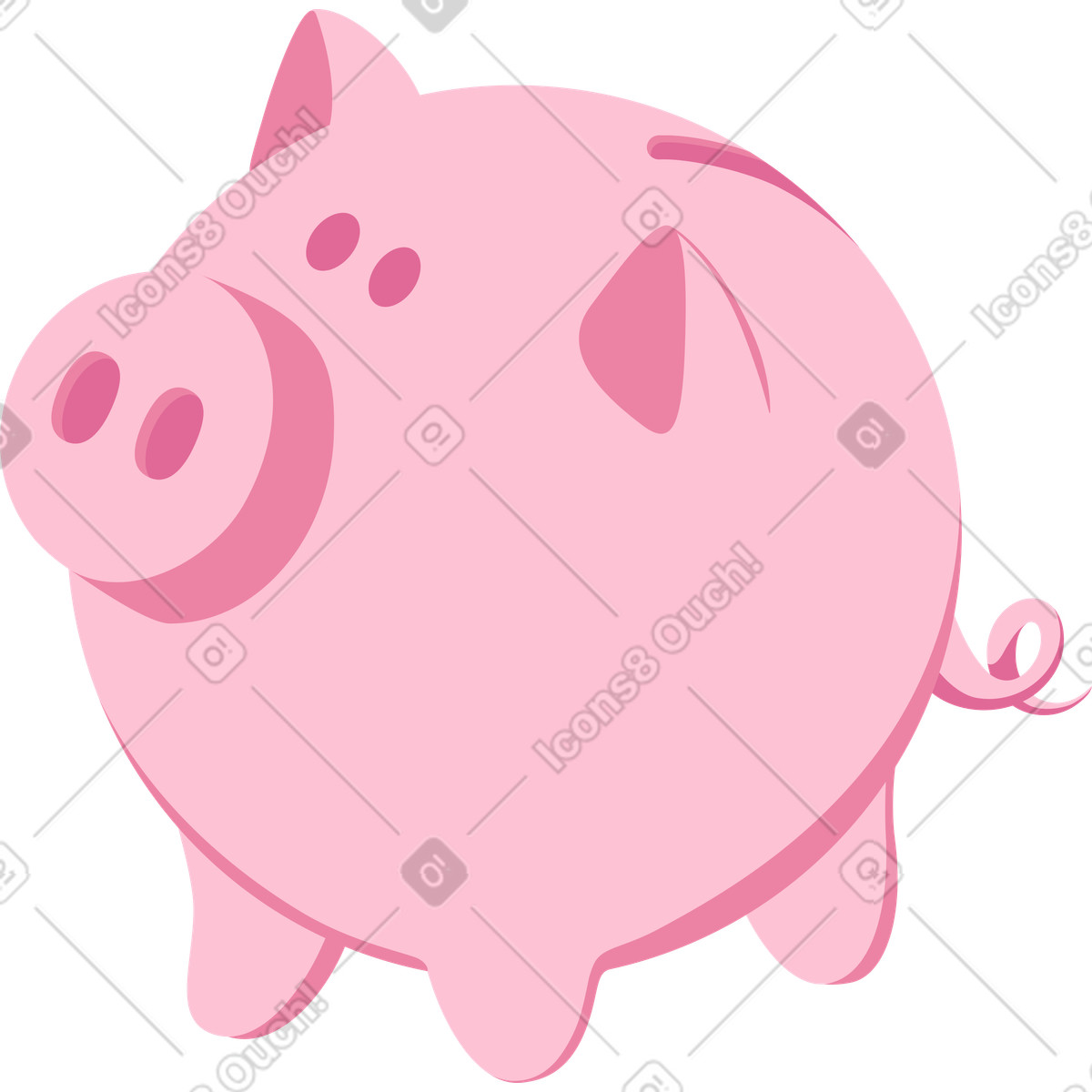 Ilustración Hucha en estilo Social a descargar en PNG y SVG