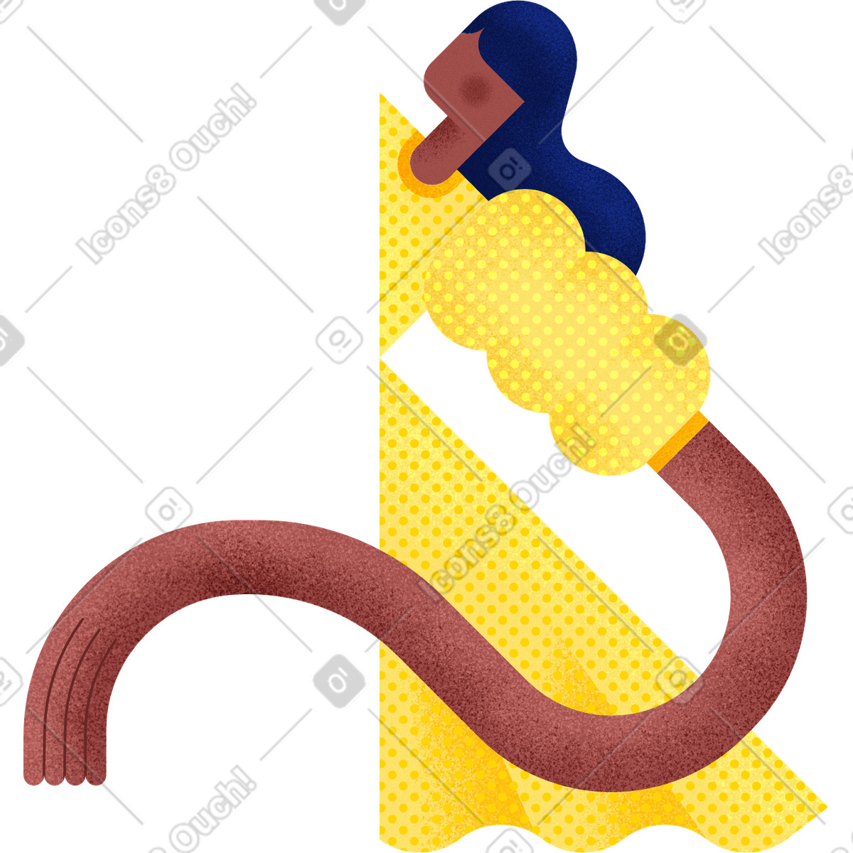 Иллюстрация The girl in yellow dress в стиле Willowy — скачать в форматах PNG, SVG
