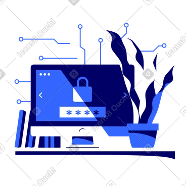 La seguridad cibernética PNG, SVG