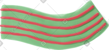 빨간 줄무늬가 있는 녹색 천으로 된 팔 PNG, SVG